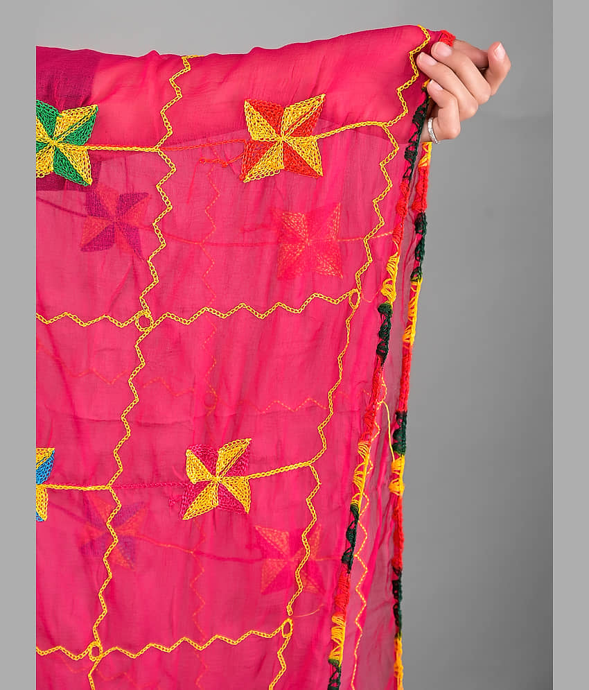 Apratim - Pink Chiffon Women's Dupatta - ( Pack of 1 ) view 2