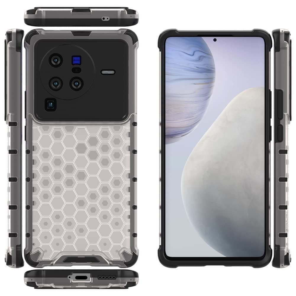 Faircost for Vivo X80 Pro 5G Hybrid Shockproof Back Cover Hard Outside Soft Inside- (Polycabonate::Transparent) view 2