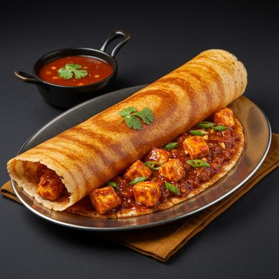 Paneer Schezwan Podi Dosa