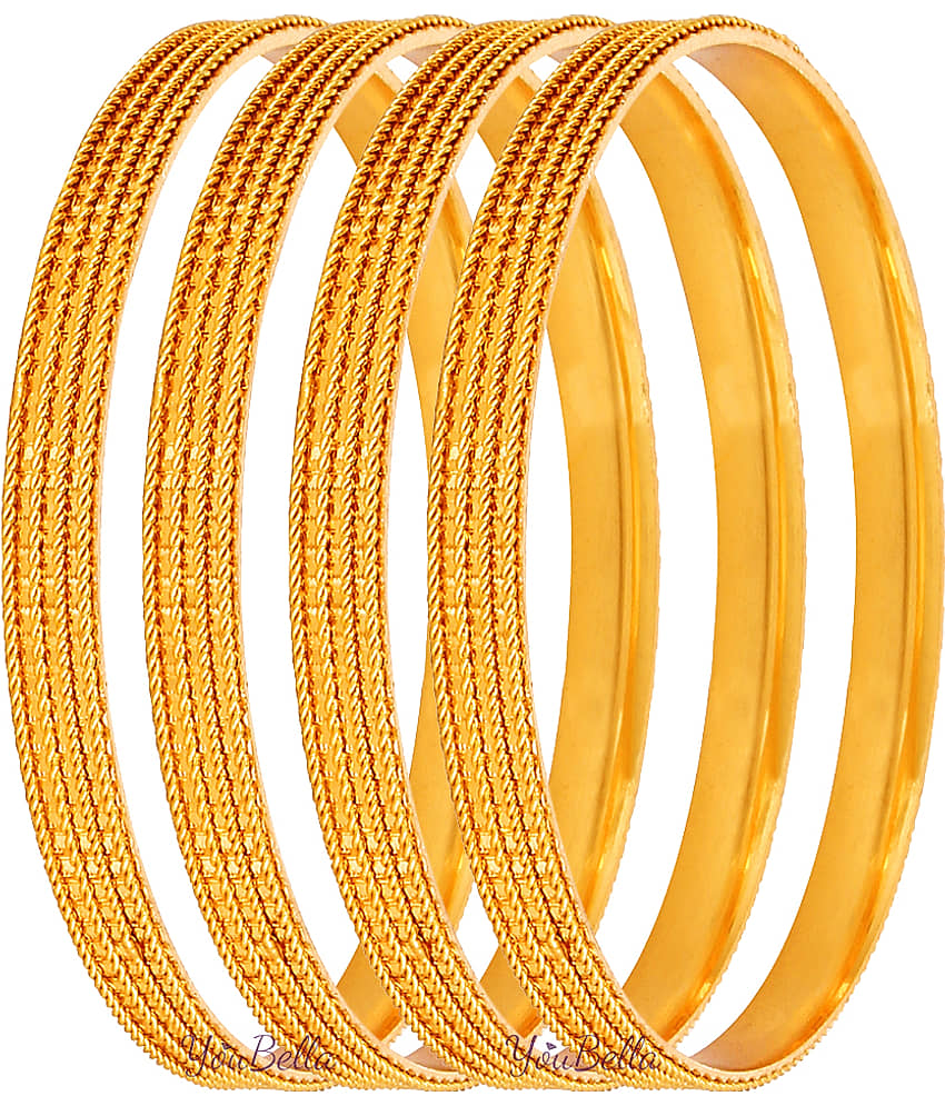 YouBella Jewellery Traditional Gold Plated Bracelet Bangle Set for Girls and Women (2.6) view 2