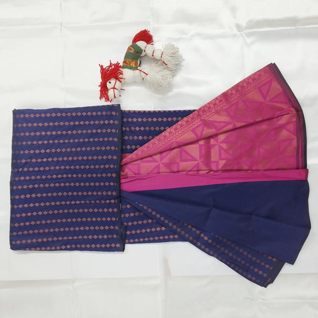 Soft Silk Cotton Saree with Blouse view 2