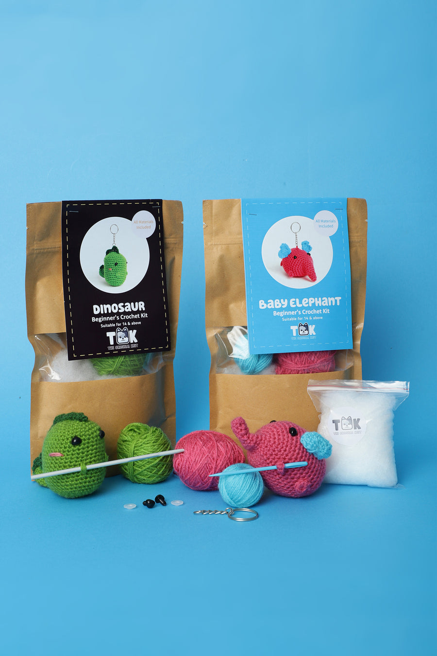 The Original Knit Beginner's Crochet Kit (Set of 2) - Green & Pink view 2