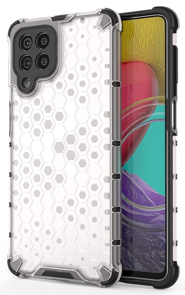 Faircost for Samsung Galaxy M53 5G Hybrid Shockproof Back Cover Hard Outside Soft Inside- (Polycabonate::Transparent) view 2