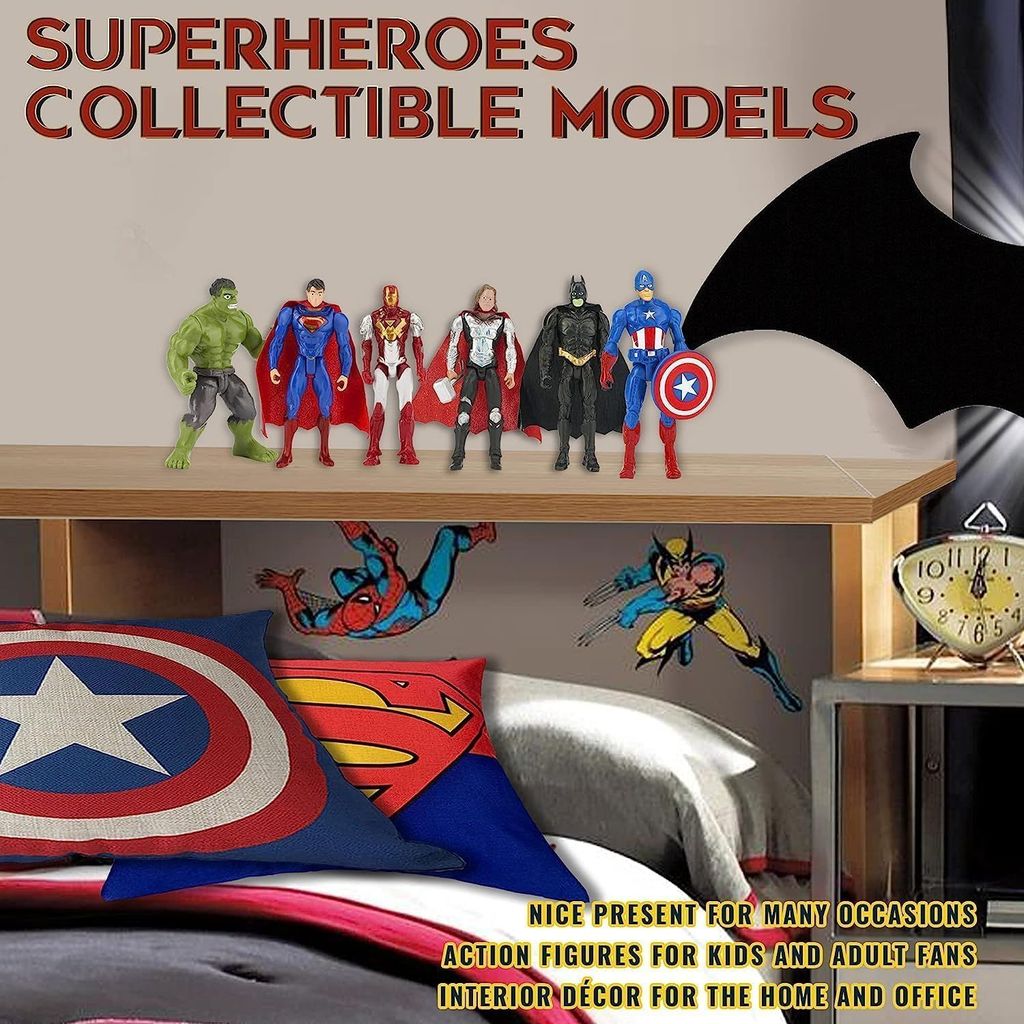 Planet of Toys Super Hero Action Figure Toy Set of 10 | Action Figures Collection for Boys and Girls Kids' Toys for Kids view 2