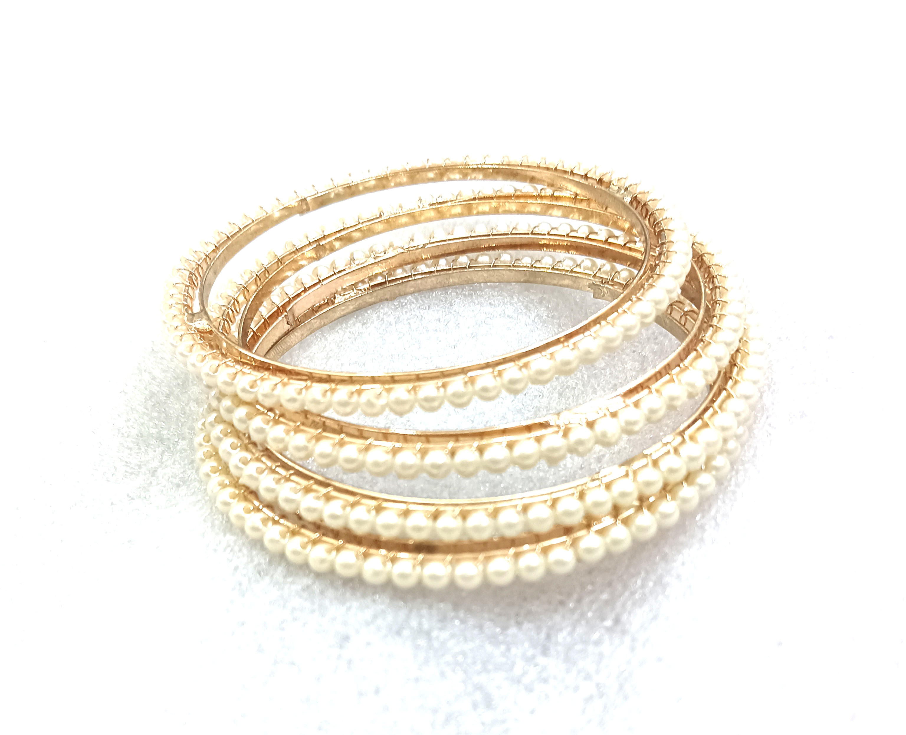 Pearl bangles (4 nos) view 2