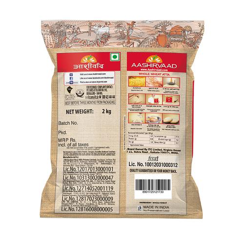 Aashirvaad Superior Whole Wheat Mp Atta, 2 Kg view 2