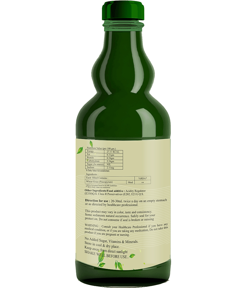 Wheat Grass sugar free Juice - 1000ml view 2