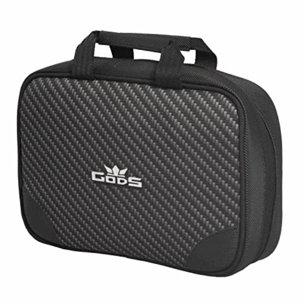 GODS Utility Kit,Toiletry kit with Clear View Compartments, Easy Carry Handle(Carbon Fibre) view 2