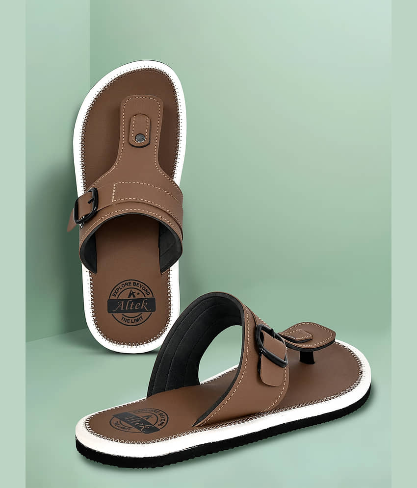 Altek 14345 Olive Men's Thong Flip Flop view 2