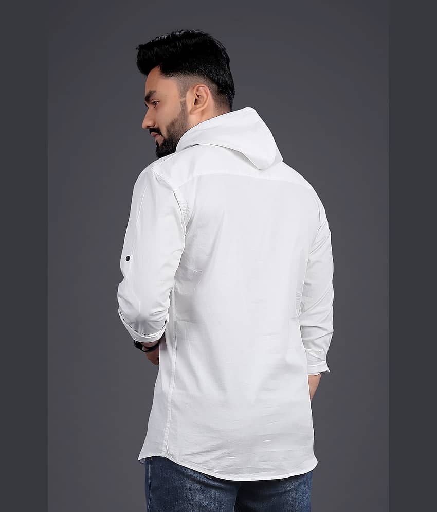Nofilter 100% Cotton Regular Fit Dyed Full Sleeves Men's Casual Shirt - White ( Pack of 1 ) view 2