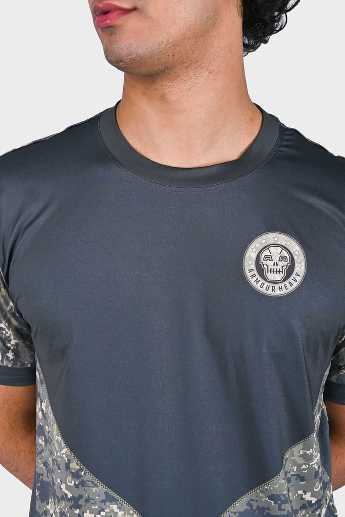 Military Green Camo Crew Neck view 2