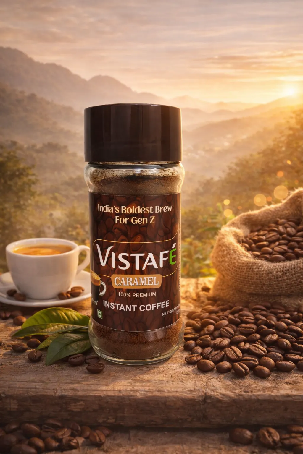 Vistafe Caramel Instant Coffee for Smooth Sweet Taste