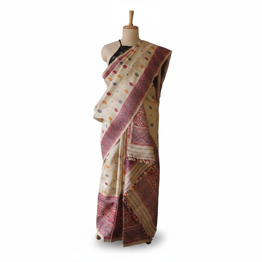 Traditional Handloom Style Saree view 2