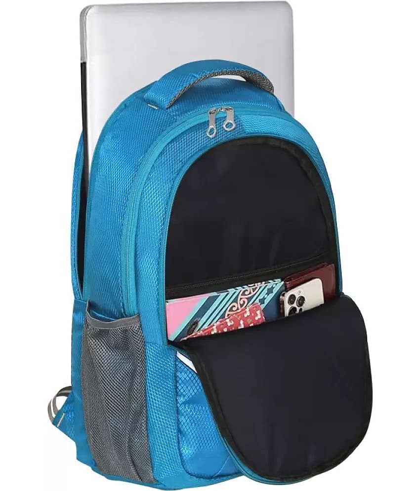 FLYSACK Blue PU Backpack ( 30 Ltrs ) view 2
