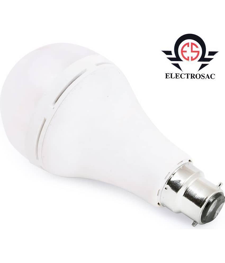 ELECTROSAC 9W Emergency Light Ac Dc Rechargeable Inverter LED Bulb Automatic White - Pack of 1 view 2