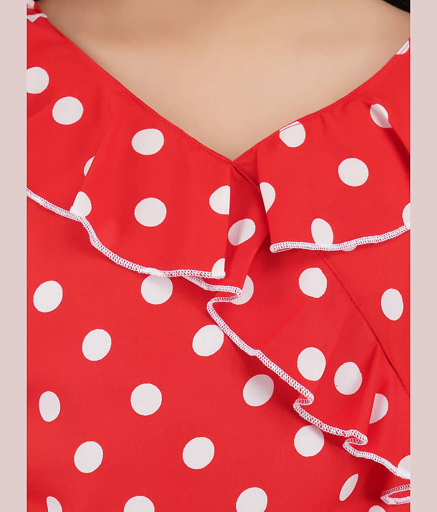 Being Naughty Polyester Frock For Girls ( Pack of 1 , Red ) view 2