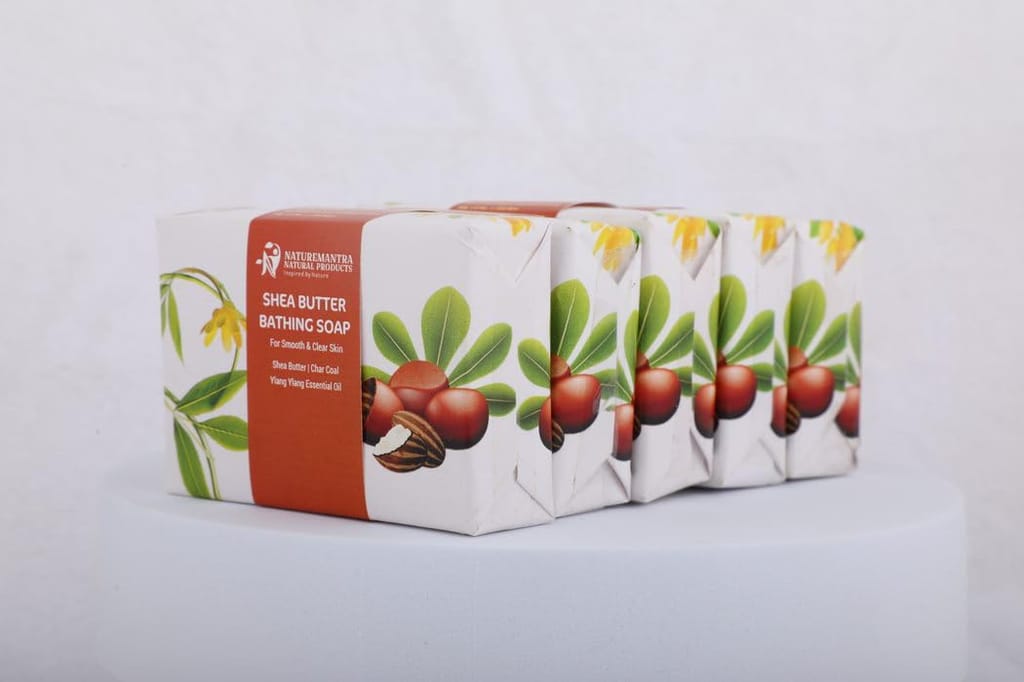 NATUREMANTRA NATURAL PRODUCTS Natural Bathing Soap With Shea Butter | Exfoliates and Smoothens| Nourishes & Moisturises| For All Skin Types | Ideal for daily use| For Men and Women| view 2