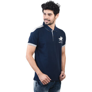 Ginash Men's Electric Blue Premium Polo T-shirt view 2