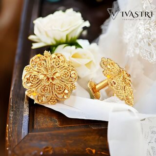 Vivastri Premium Gold Plated Alloy Stud Earrings Combo for Women & Girls Pack of 2 view 2