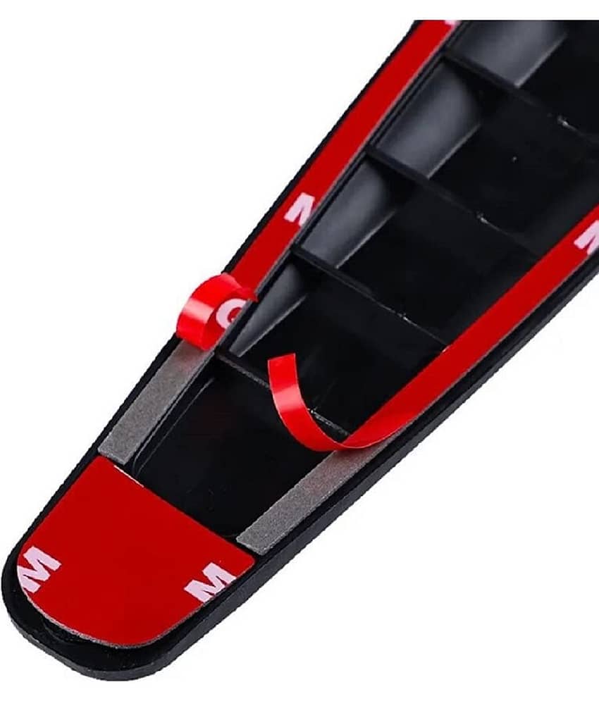 HINGOL Anti-Collision Car Corner Bumper Protector Rubber Strips Bumper Guard with Red Strip and Black Carbon Fiber Design Universal for All Cars - Set of 2 view 2