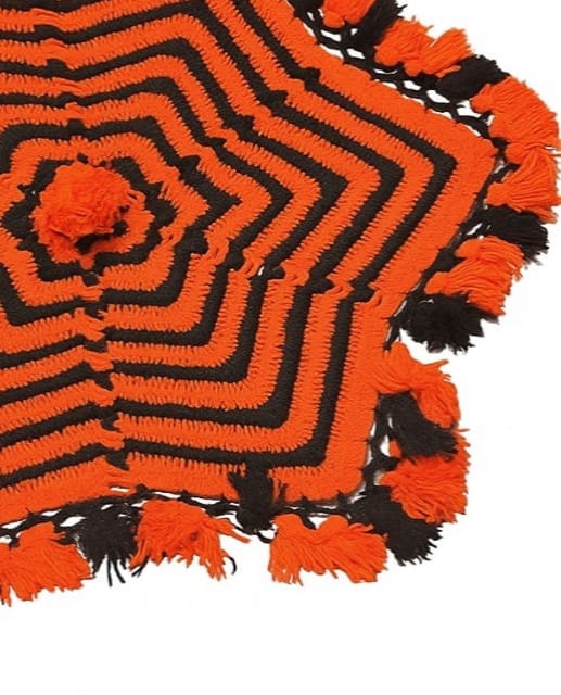 Handmade Crochet Starburst Table Mat with Tassels view 2