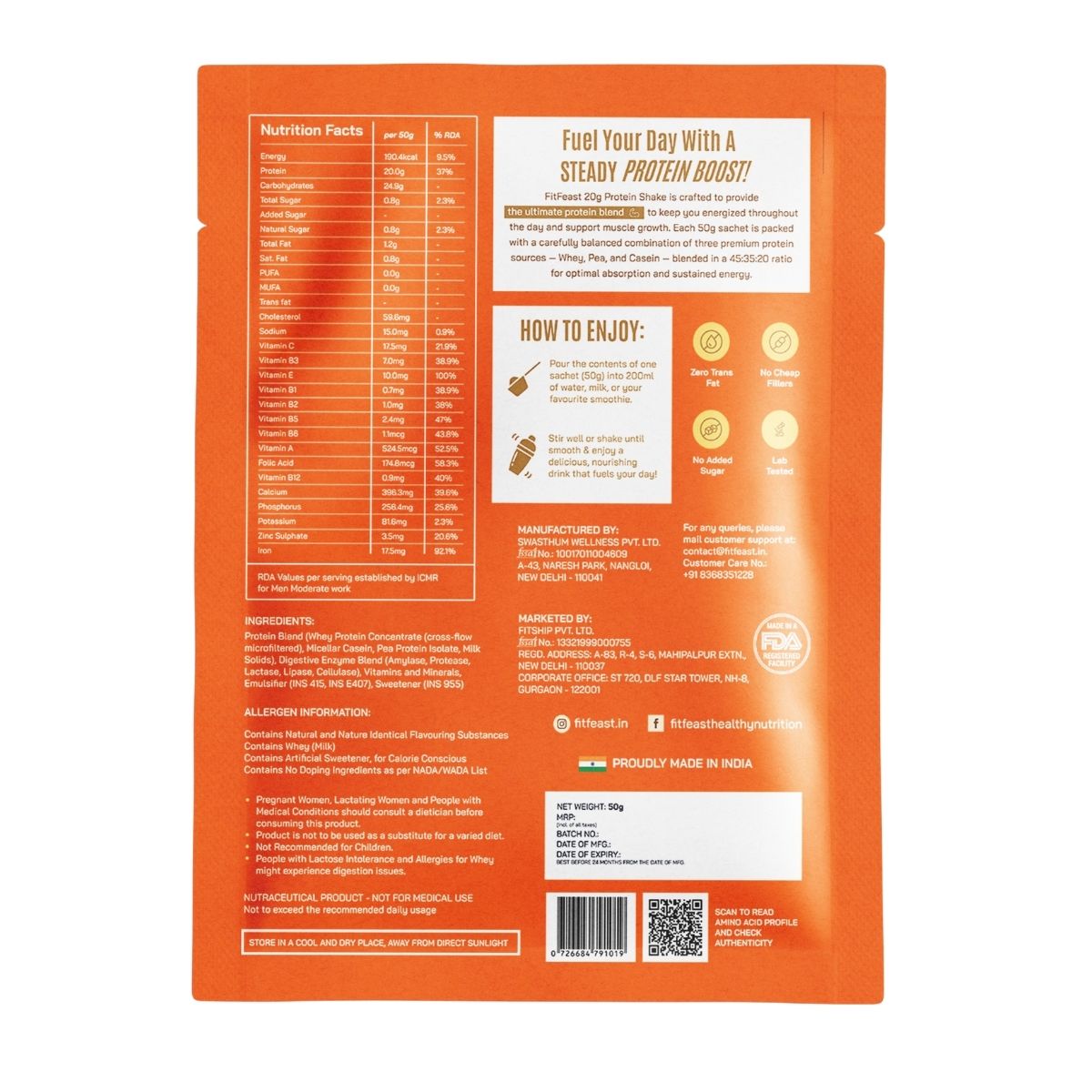 Protein Sachet - Malai Kulfi (Pack of 2) (50g Sachet) view 2