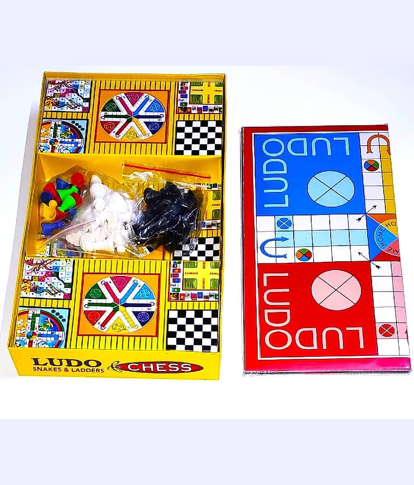 PETERS PENCE Ludo, Snakes & Ladders & Chess board Combo (3 IN 1) 15 Inches Party & Fun Board Game view 2