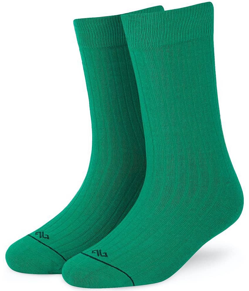Dynamocks Green Casual Full Length Socks Pack of 1 view 2
