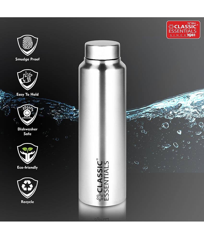Classic Essentials Hydrate Water bottle Silver Water Bottle 900 mL ( Set of 2 ) view 2