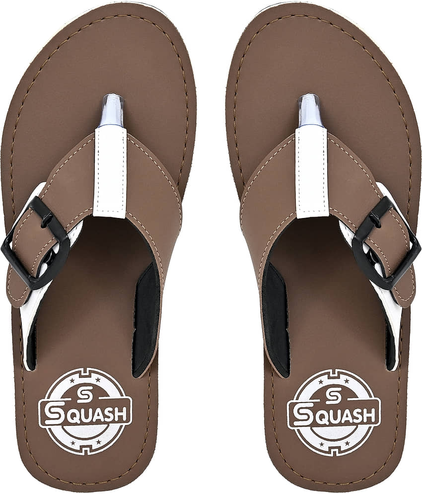 Squash Brown Men's Thong Flip Flop view 2