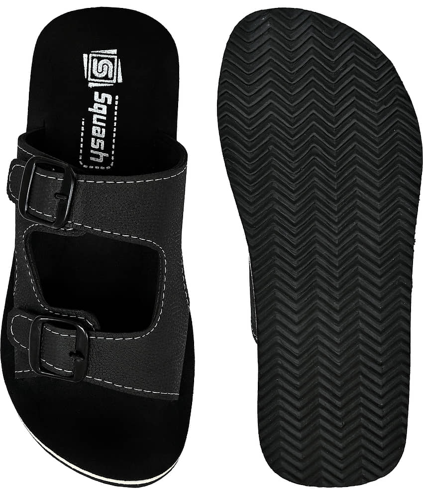 Squash Black Men's Thong Flip Flop view 2