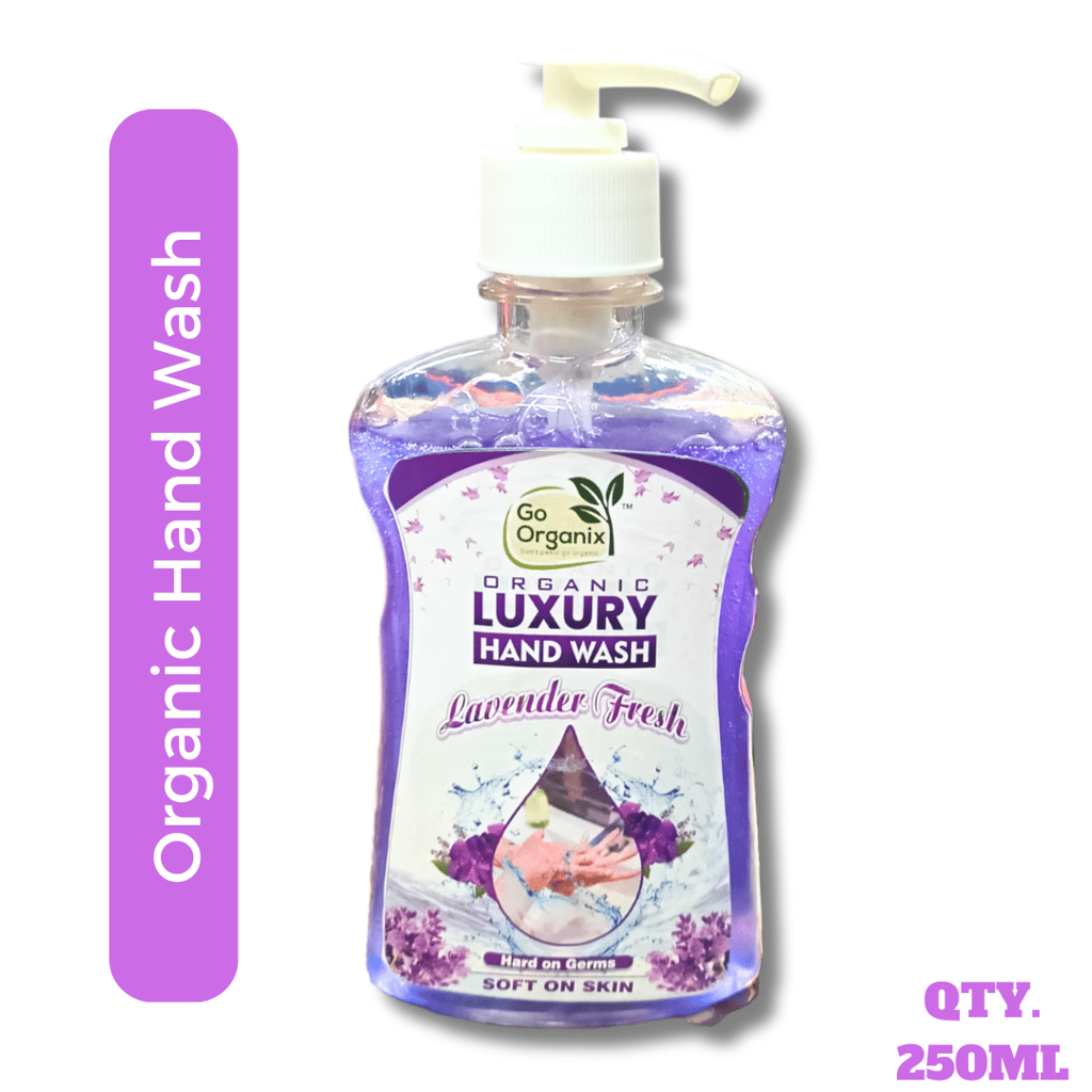 Go Organix Handwash Pump - Levender Fresh (Pack of 2-250ml each) | Rich Foam | Moisturizing Hand Wash | 100% Organic|| For Senstive Hands view 2