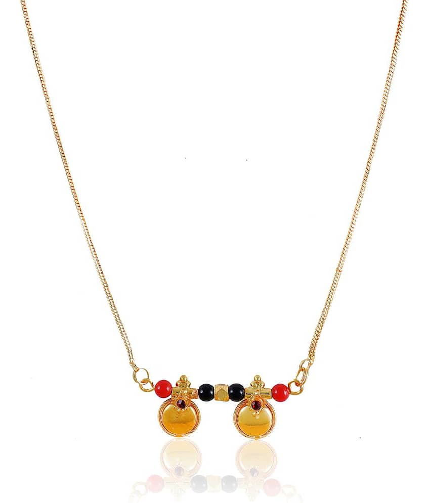 SHANKH-KRIVA - Golden Mangalsutra ( Pack of 1 ) view 2