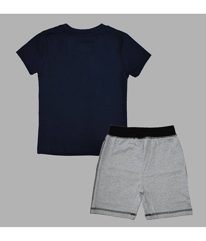 ETCHED DESIGN Pack of 1 Boys Cotton T-Shirt & Shorts Set ( Multicolor ) view 2