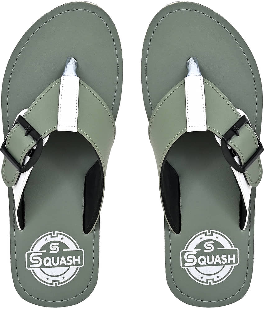 Squash Green Men's Thong Flip Flop view 2