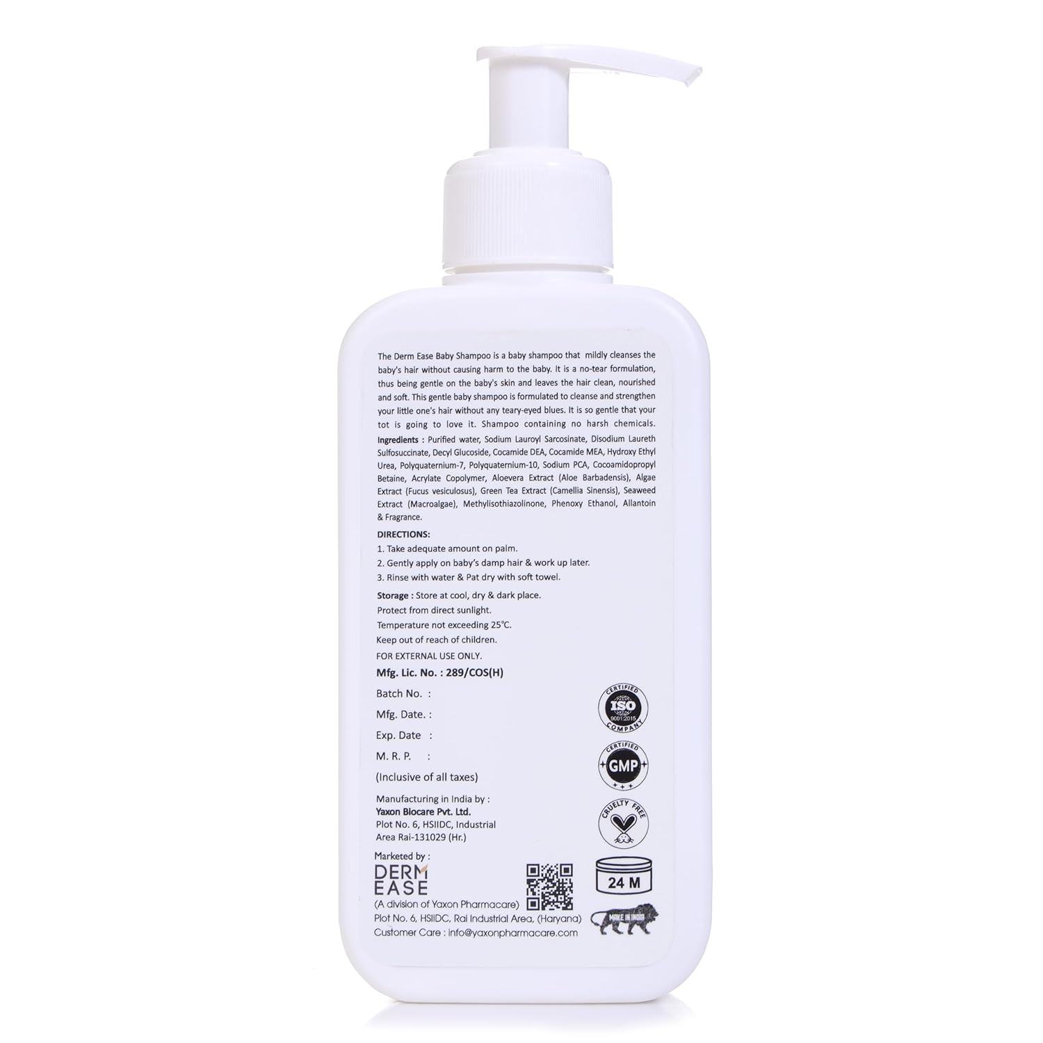 Dermease Baby Shampoo with Aloe Vera for Gentle Care view 2