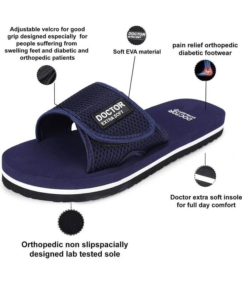 DOCTOR EXTRA SOFT - Navy Men's Slide Flip Flop view 2