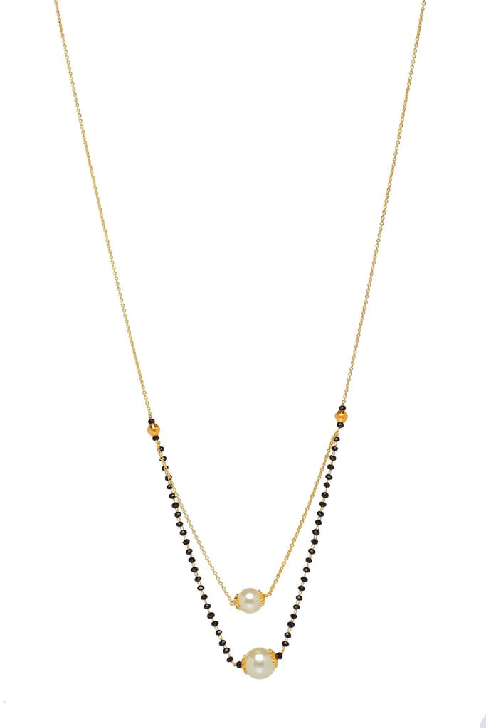 Aarohi13 Women's Pride Designer Gold Plated Mangalsutra Pendant with Chain for Women view 2