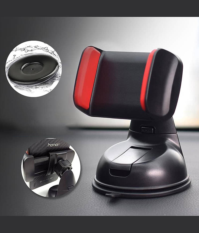 Flenzy Windshield Only Single Clamp Car Mobile Holder - Red view 2