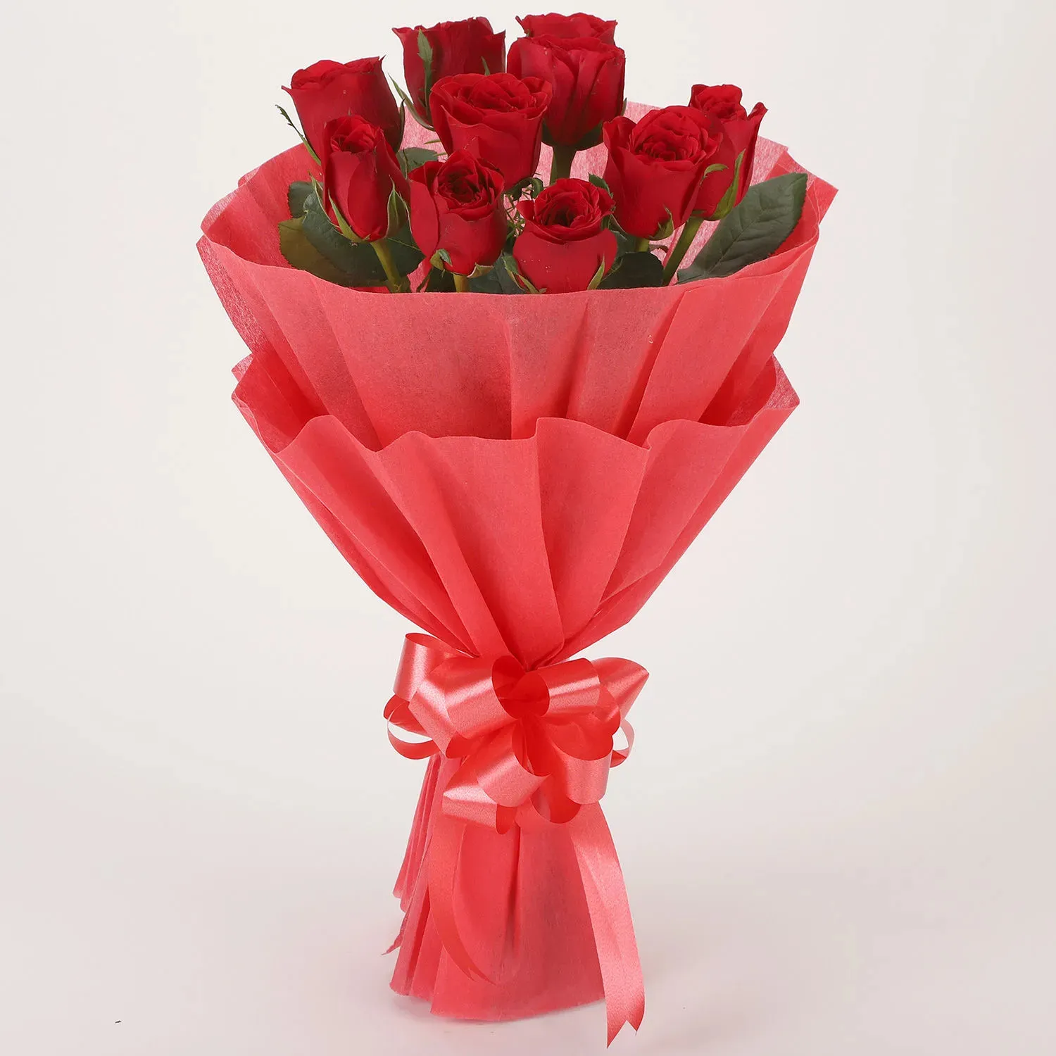 Vivid Love Red Roses Bouquet view 2