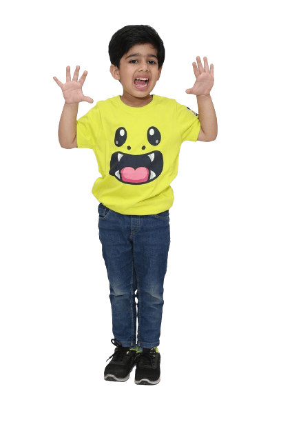 KUCHU Unisex Tshirt | Made of Super Combed Cotton-Modal Natural Fiber Better Than 100% Cotton| Soft & Breathable Fabric| Unique Digitally Printed Design |Vibrant Colour | Monster view 2