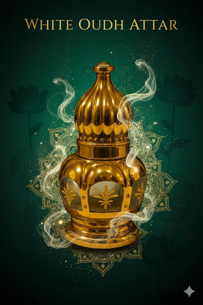 White Oudh Attar (12ml) | Long Lasting Indian Attar for Men & Women | Alcohol-Free Indian Attar | Luxury Fabric Use Perfume Oil by LinBerlin view 2