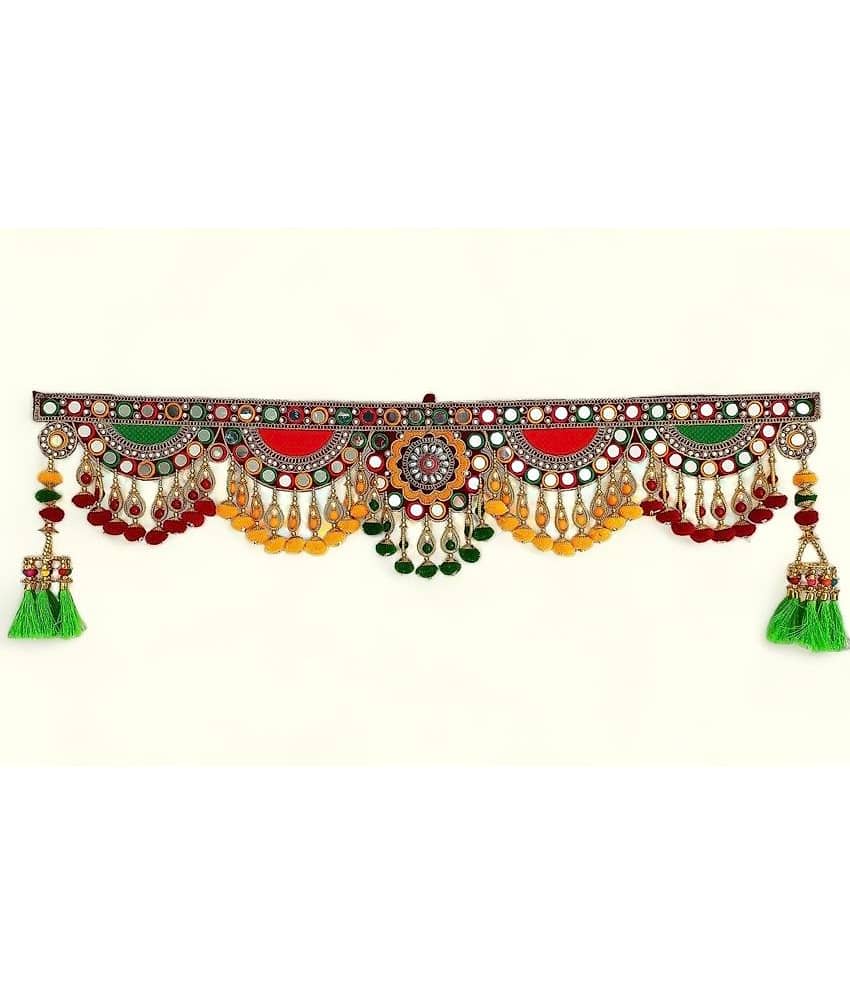 TORNORY Handmade Bandarwal Toran 3 ft Multi ( Pack of 1 )