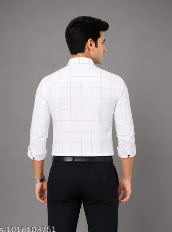 FULL SELEVESS CHECK PRINTED SHIRT FOR MENS view 2