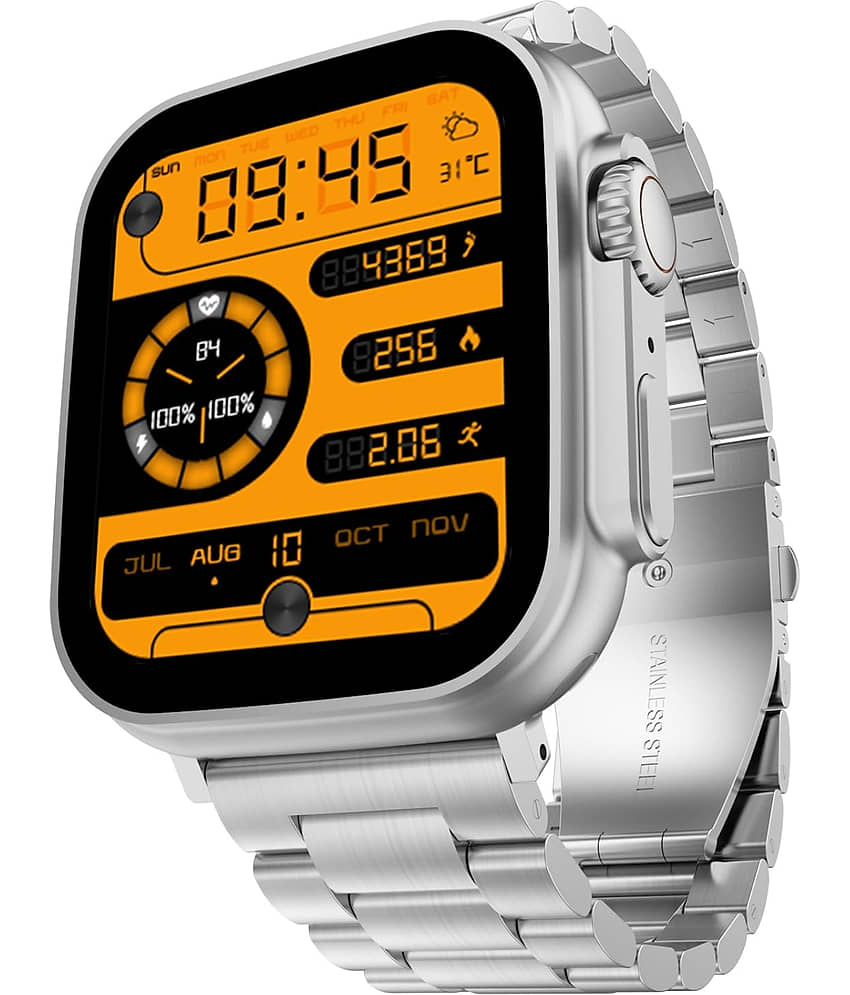 VEhop Ultra Watch with BT Calling, HD Display Silver Smart Watch view 2