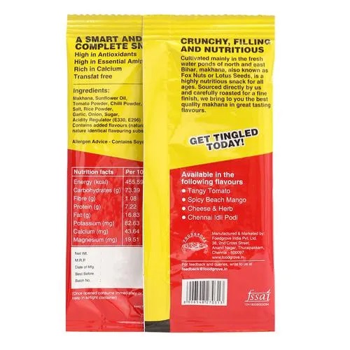 Tinglings Popped & Roasted Makhana - Tangy Tomato (Pack of 8, 22g each) view 2