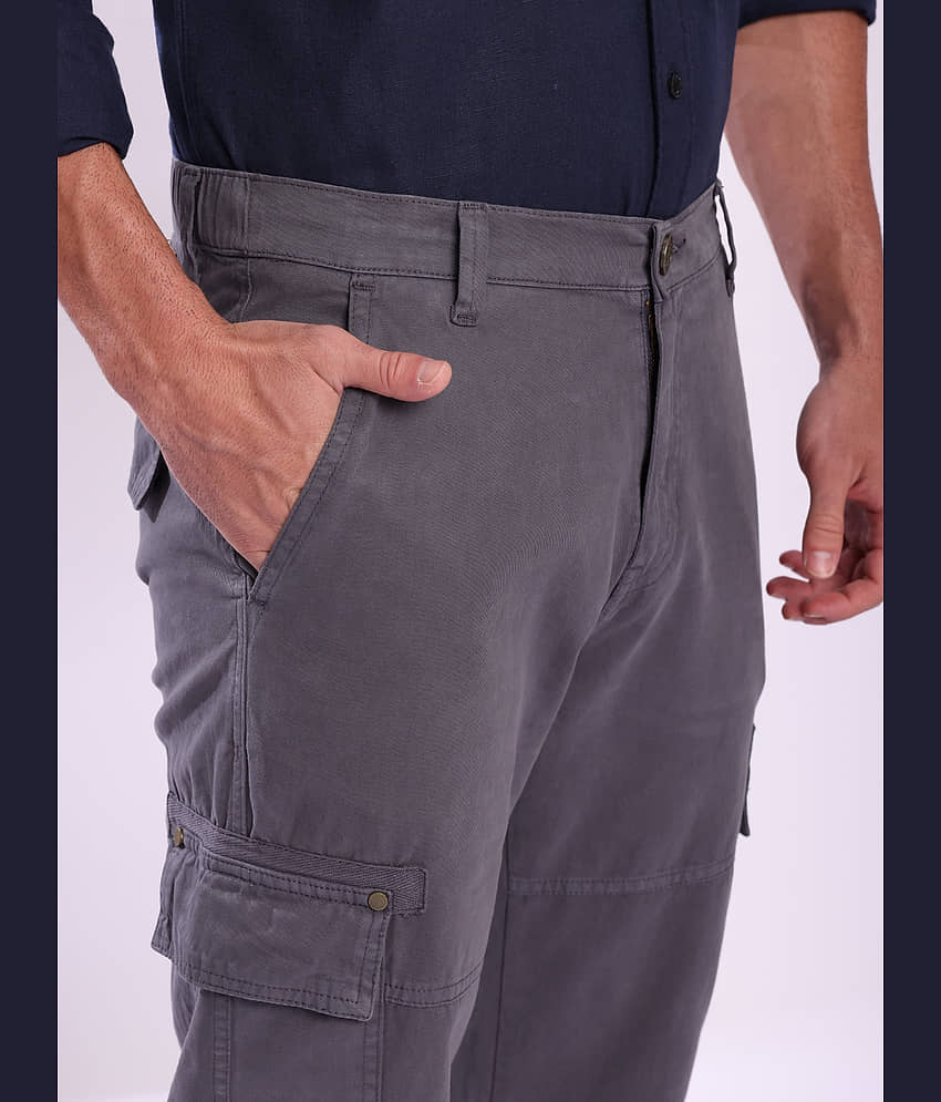 Bene Kleed Relax Flat Men's Cargos - Grey ( Pack of 1 ) view 2