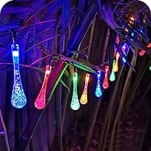 SAHAPECT Solar LED Light, 30 LED 20 Ft, Multi Color, Copper Wire, Waterdrop Type String Fairy Light view 2