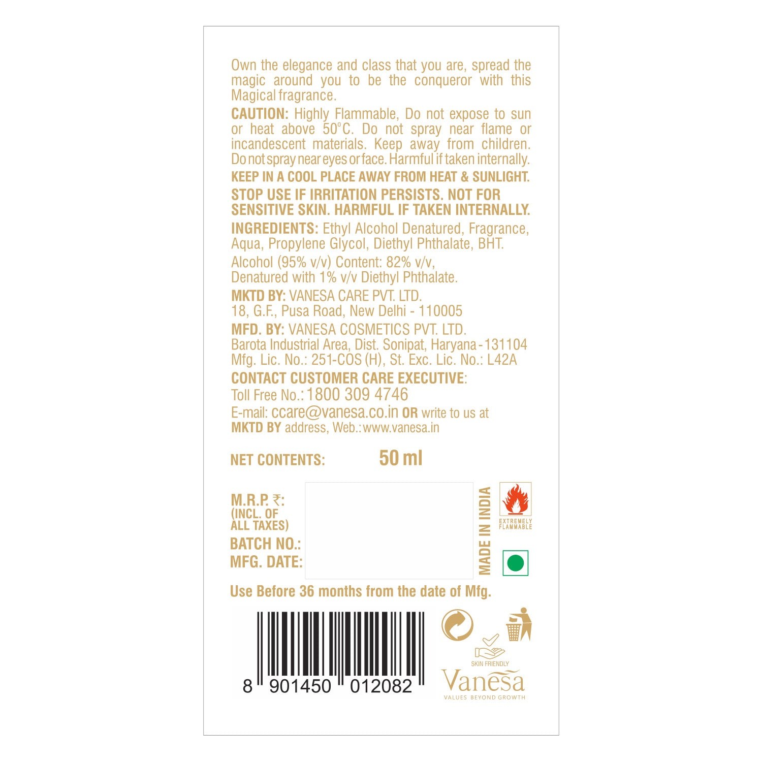 Vanesa Pack of 2 Perfume (Enigma + Magic Pearl) - 50ml Each view 2
