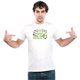 UDNAG Unisex Round Neck Graphic Teacher Student, 2nd grade rockstar Polyester T-Shirt White view 2